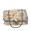 CROCHET DENIM SHOULDER BAG