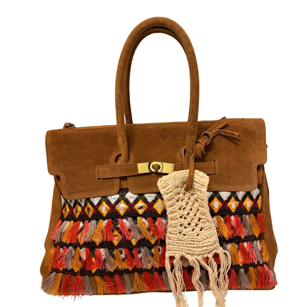 TWO-HANDLE BRAIDED BAG