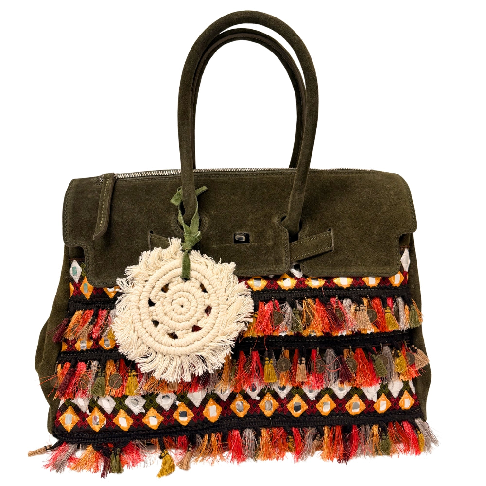 TWO-HANDLE BRAIDED BAG
