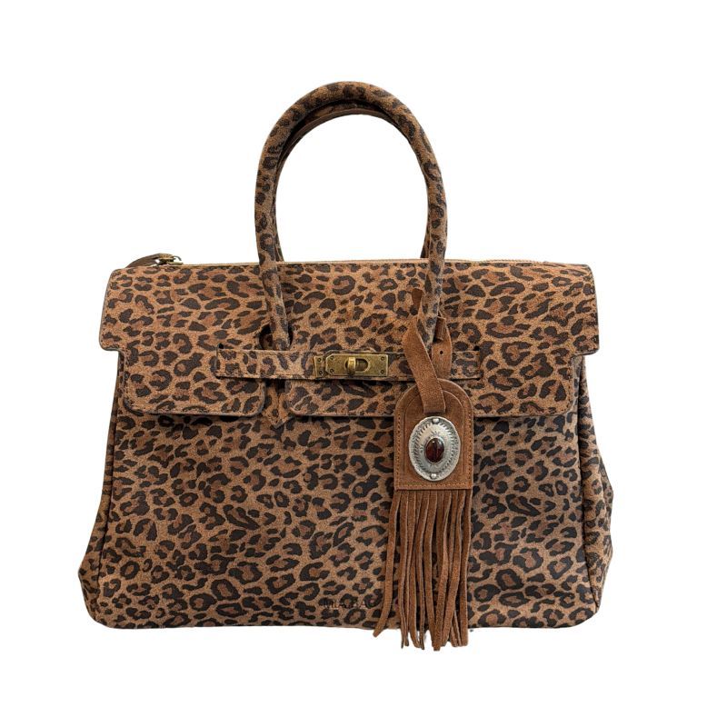 SUEDE TWO-HANDLE BAG
