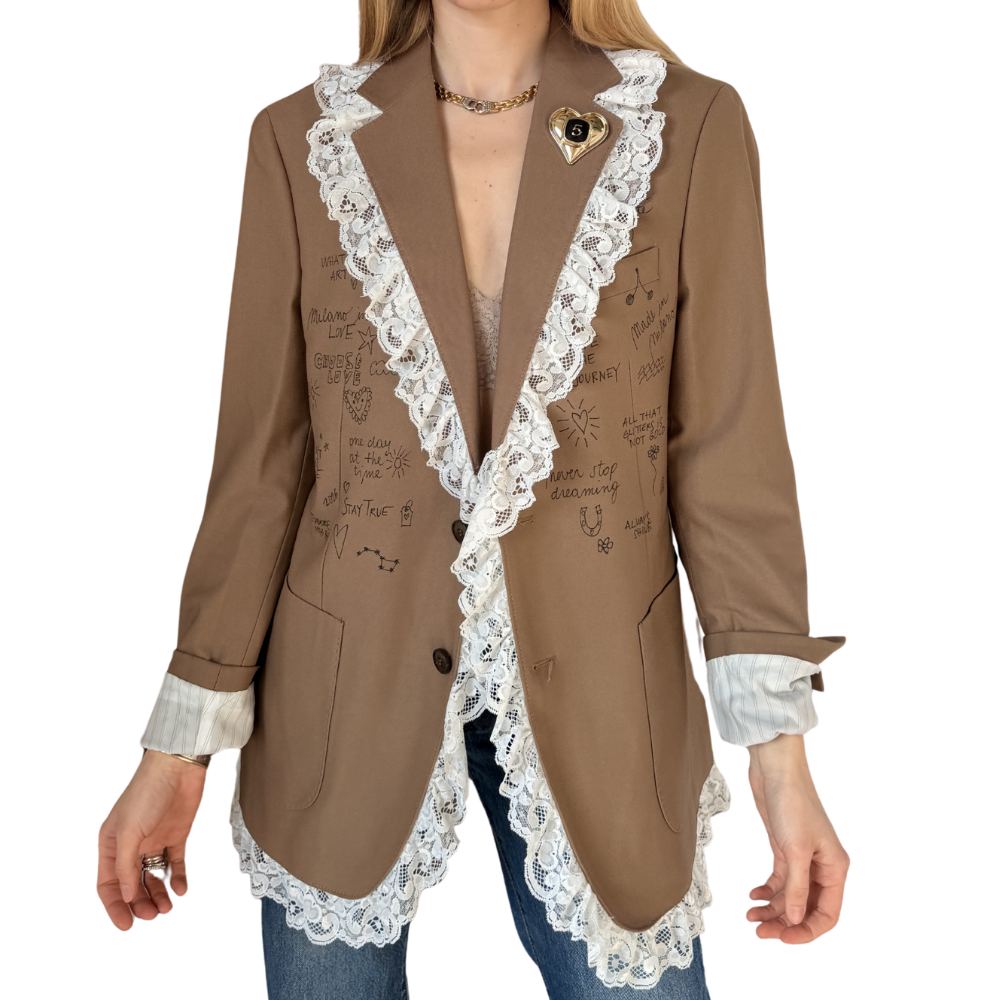 BLAZER PIZZO DIPINTO