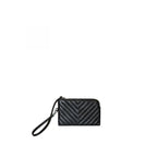 QUILTED LEATHER POUCH WITH WRIST STRAP