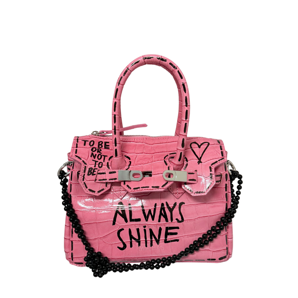 MINI BAG CROCODILE PAINT PRINT