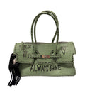 SHOULDER BAG PAINTED CROCO PRINT