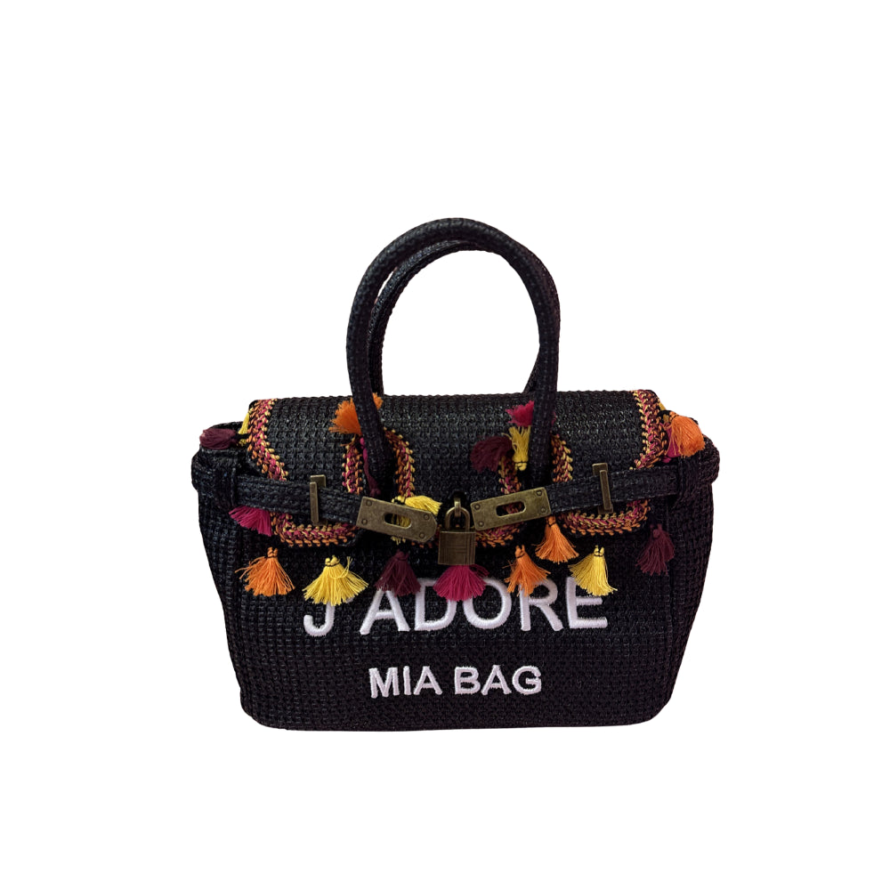BORSA MINI J'ADORE RAFIA E NAPPINE
