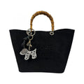 TOTE BAG CAMOSCIO MANICI IN BAMBOO