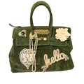 HELLO SUEDE TWO-HANDLE BAG