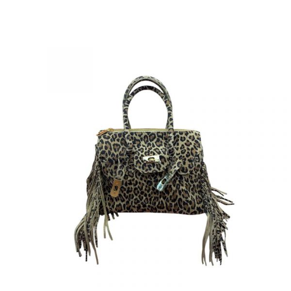 BORSA MINI FRANGE LATERALI CAMOSCIO
