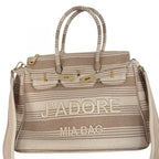BORSA DUE MANICI J'ADORE CANVAS
