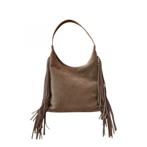 GILDA MINI FRANGE CAMOSCIO