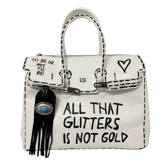 BORSA DUE MANICI STAMPA COCCO PAINT