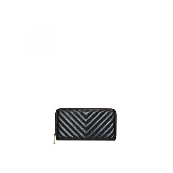 QUILTED LEATHER LARGE WALLET