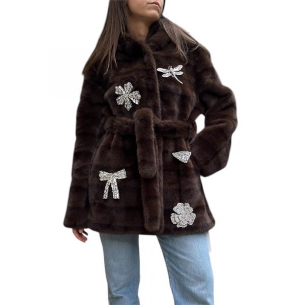 FAUX MINK PATCH CRYSTALS