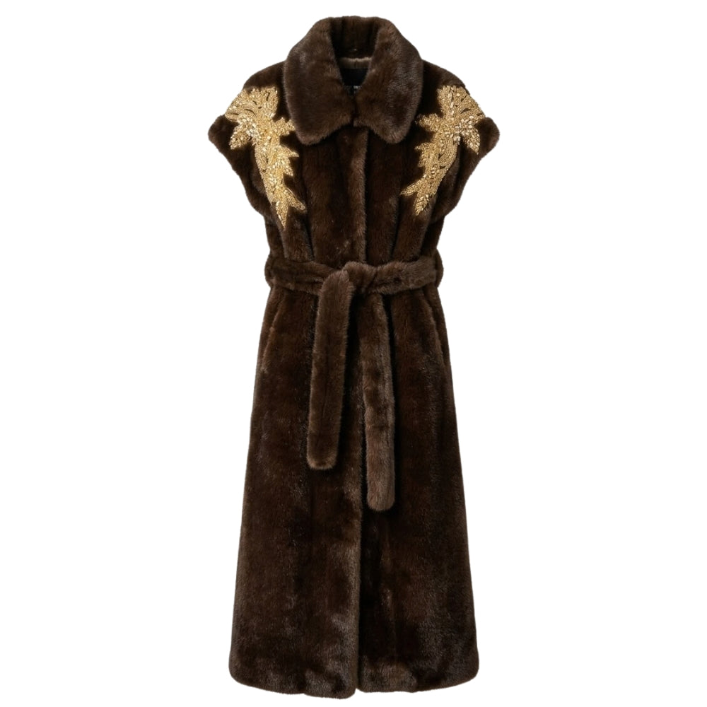 GILET ECOVISONE FIORI CRYSTAL