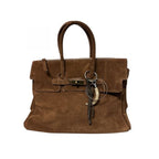 BORSA DUE MANICI CAMOSCIO