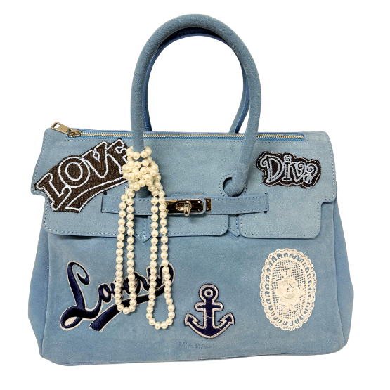 DIVA SUEDE TWO-HANDLE BAG