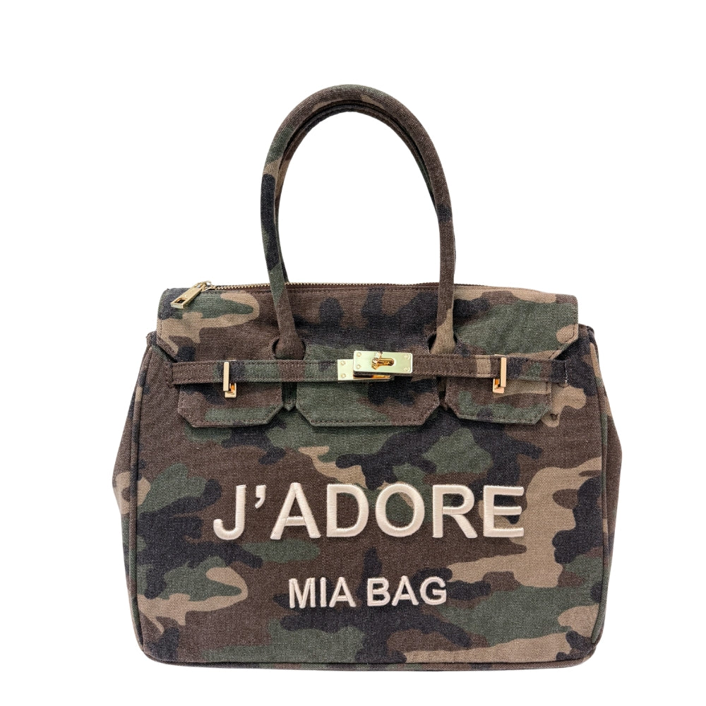 J'ADORE CANVAS TWO-HANDLE BAG