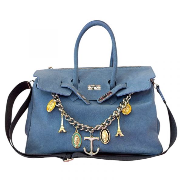 SUEDE TWO-HANDLE BAG