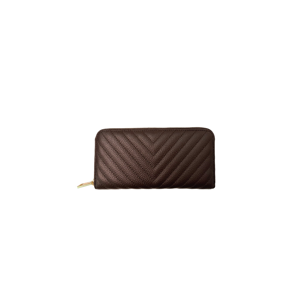 QUILTED LEATHER LARGE WALLET