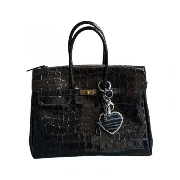 BORSA DUE MANICI STAMPA COCCO