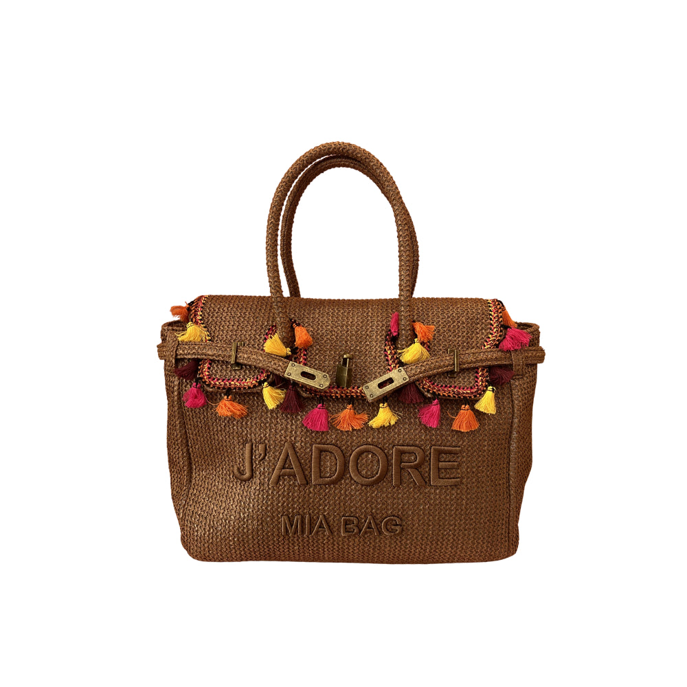 BORSA MINI J'ADORE RAFIA E NAPPINE