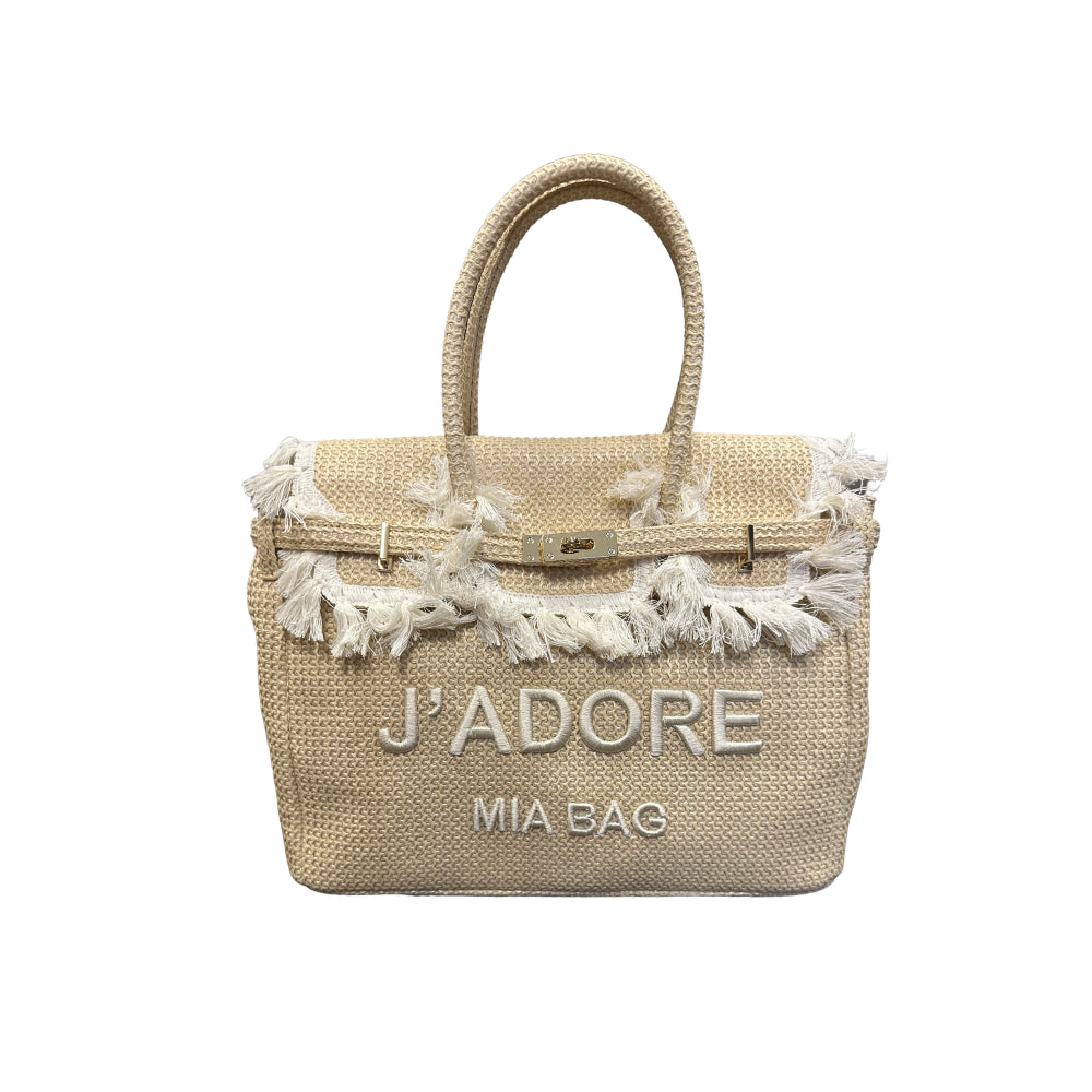 BORSA MINI J'ADORE RAFIA E NAPPINE