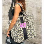 SHOPPING BAG GRANDE CANVAS MACULATA