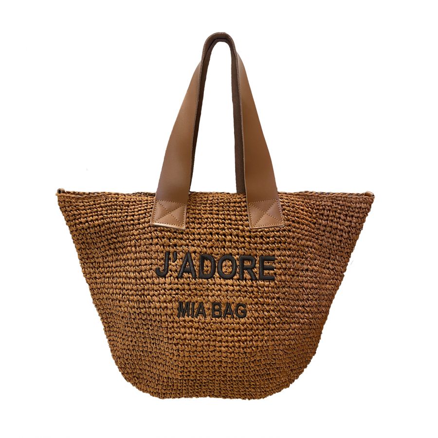 SHOPPING BAG GRANDE STRAW PAPER J'ADORE