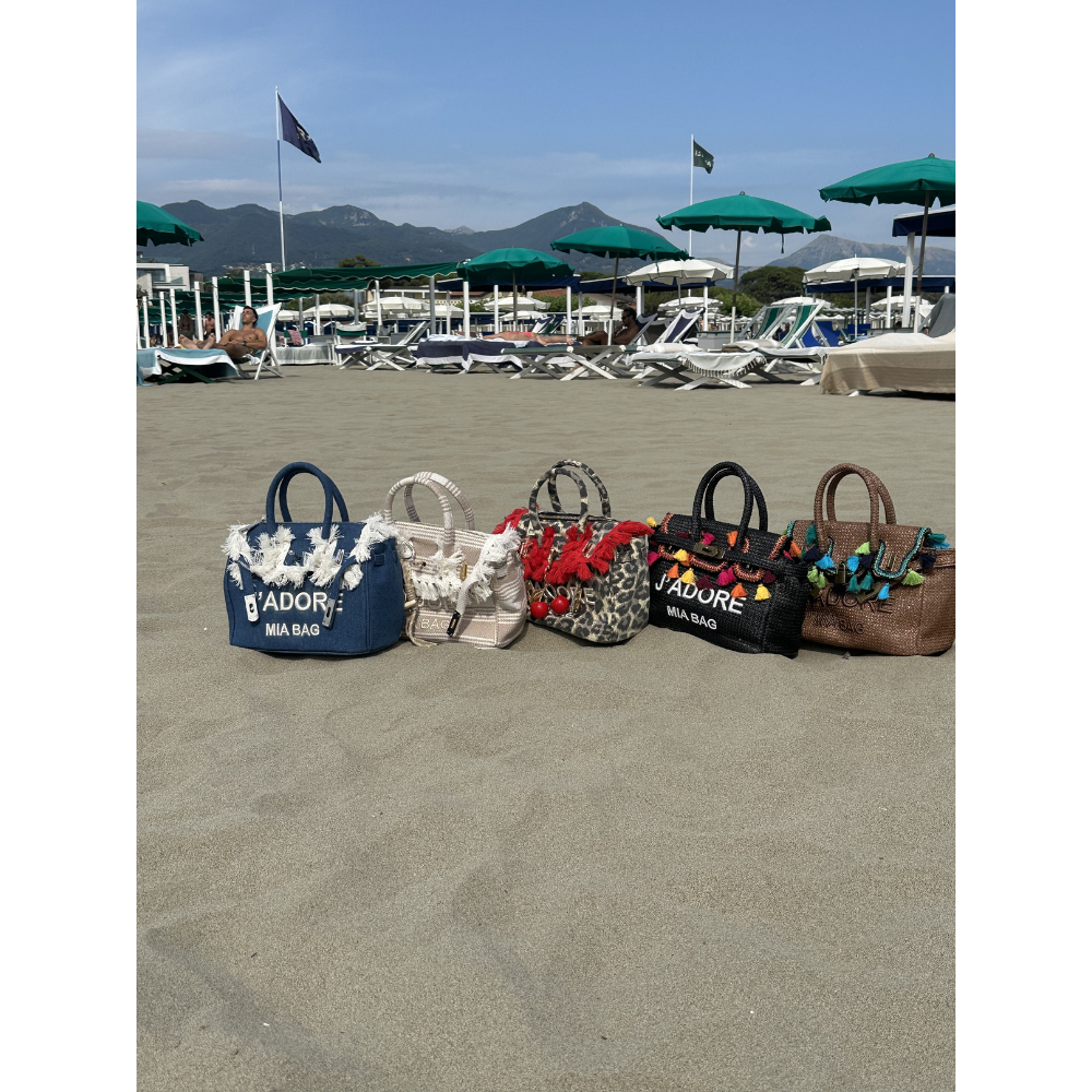 BORSA MINI J'ADORE CANVAS CON NAPPINE
