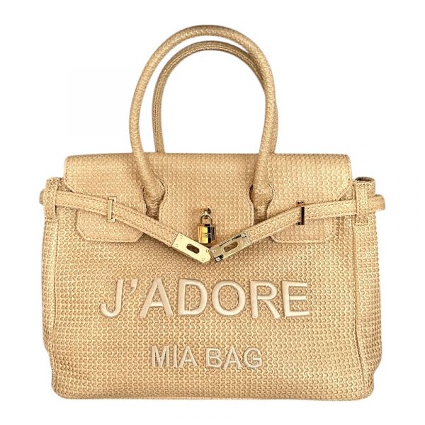 BORSA DUE MANICI J'ADORE RAFIA