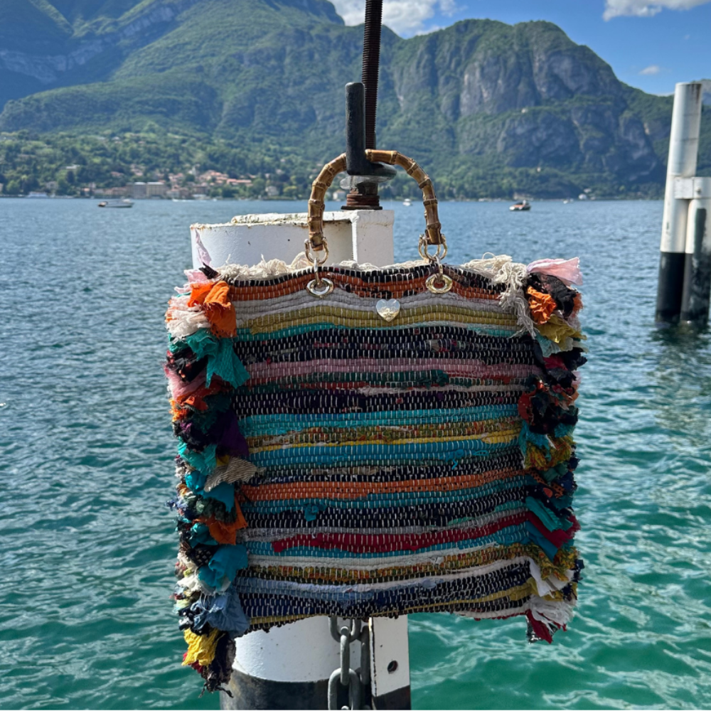 GIPSY SHOPPER WITH BAMBOO HANDLES