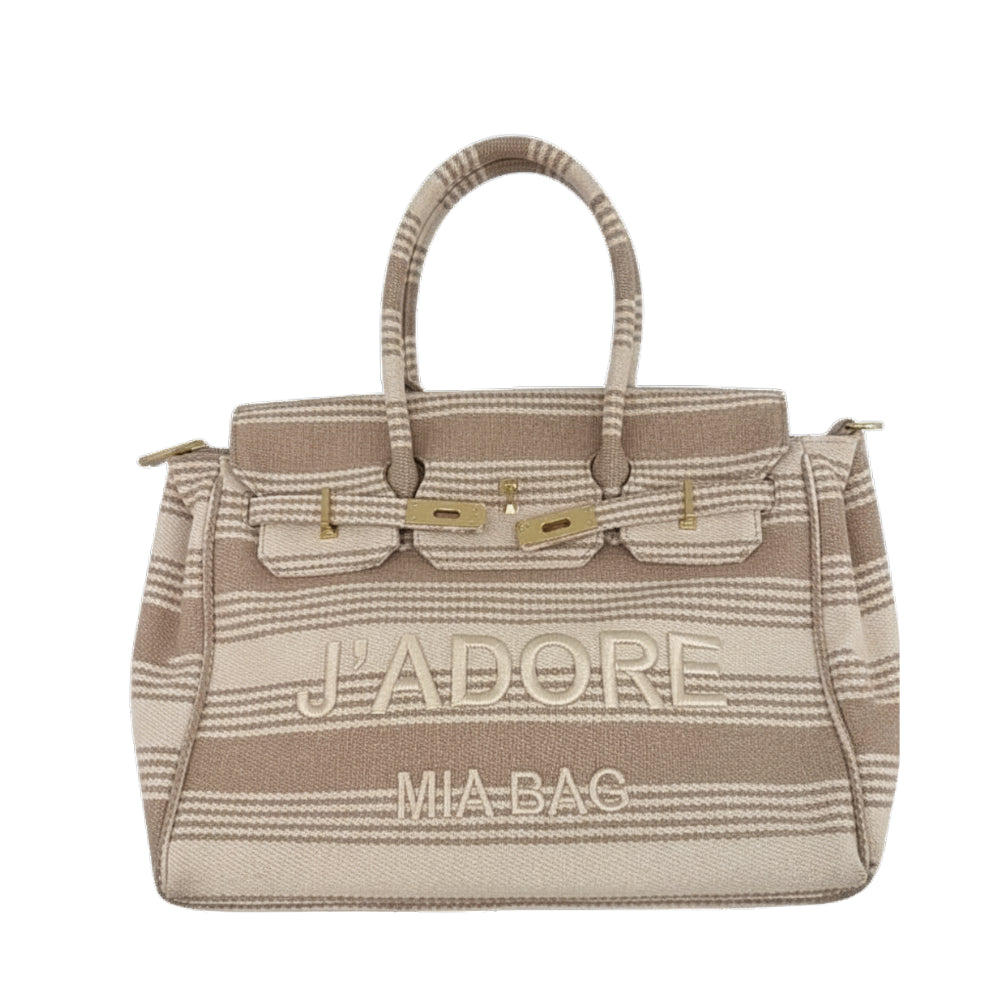 J'ADORE CANVAS TWO-HANDLE BAG