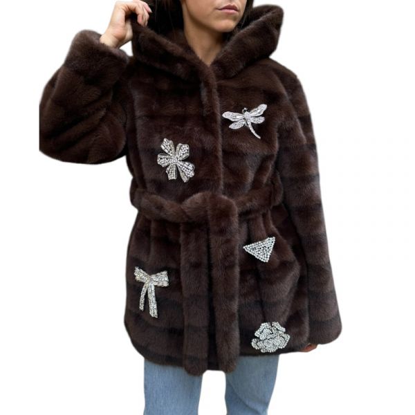 FAUX MINK PATCH CRYSTALS