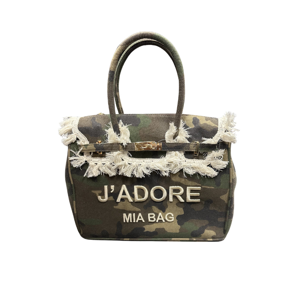 BORSA MINI J'ADORE CANVAS CON NAPPINE