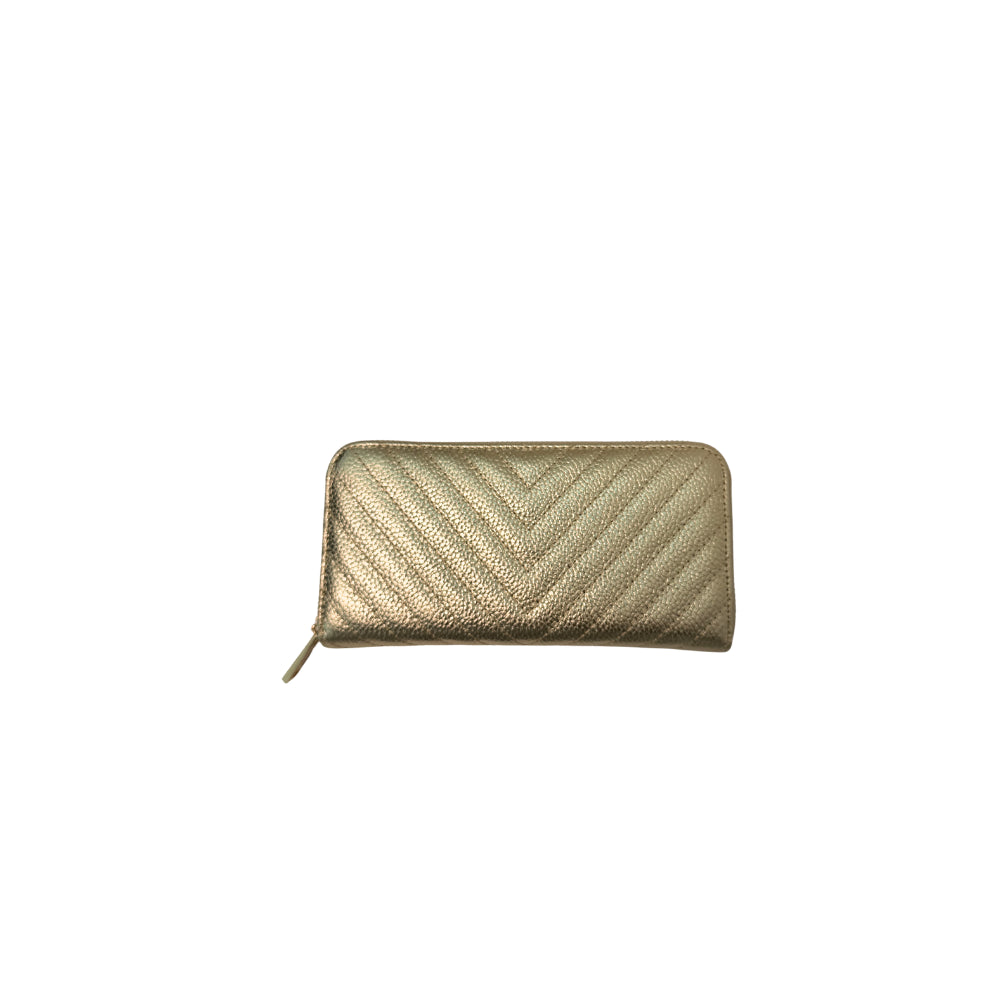 QUILTED LEATHER LARGE WALLET