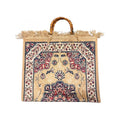 BOHO TOTE BAG WITH BAMBOO HANDLES