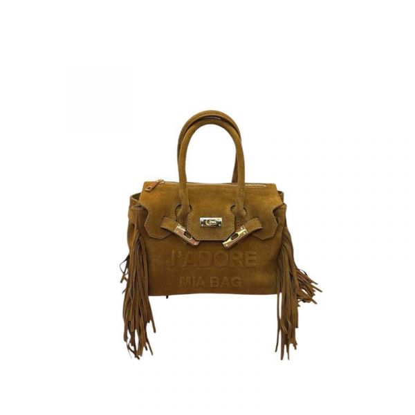 BORSA MINI FRANGE LATERALI CAMOSCIO