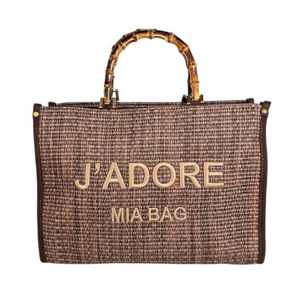 TOTE BAG GRANDE RAFIA J'ADORE
