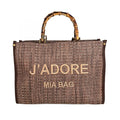 TOTE BAG GRANDE RAFIA J'ADORE