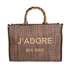 TOTE BAG GRANDE RAFIA J'ADORE