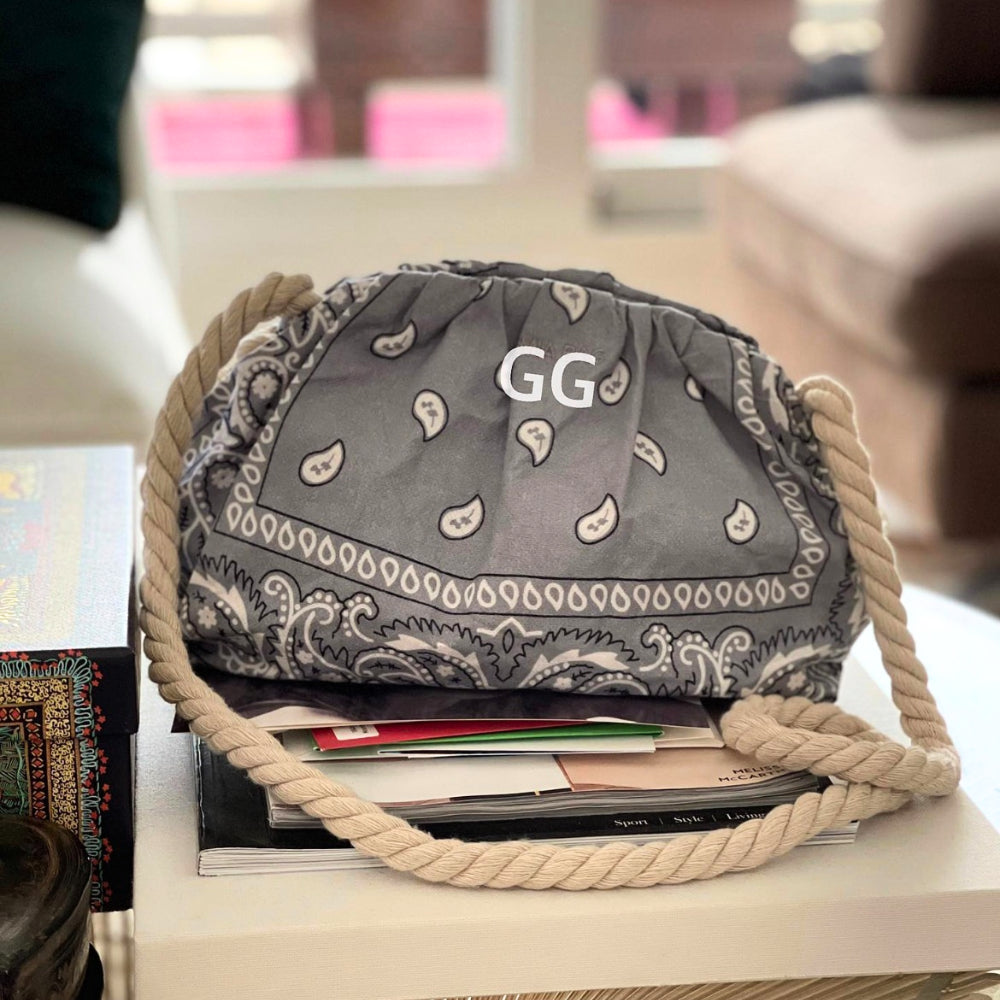 POCHETTE BANDANA CON STRAP IN CORDA
