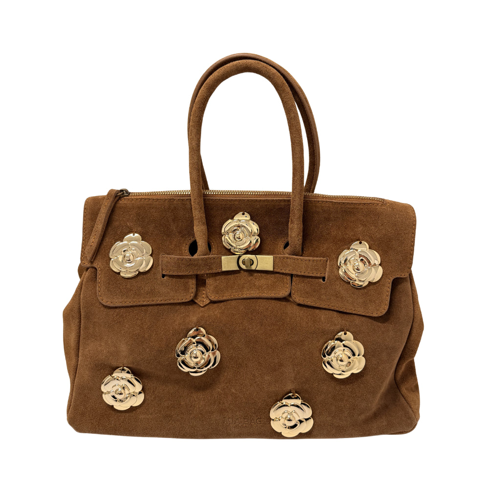 TWO-HANDLE BAGS WITH CAMELLIAS