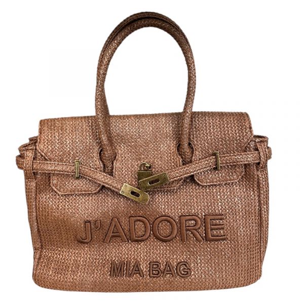 BORSA DUE MANICI J'ADORE RAFIA