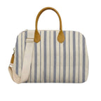 STRIPED CANVAS WEEKEND BAG