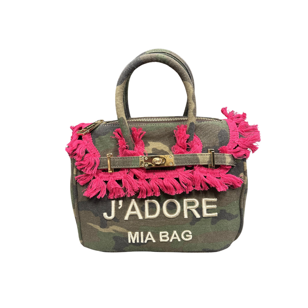 BORSA MINI J'ADORE CANVAS CON NAPPINE